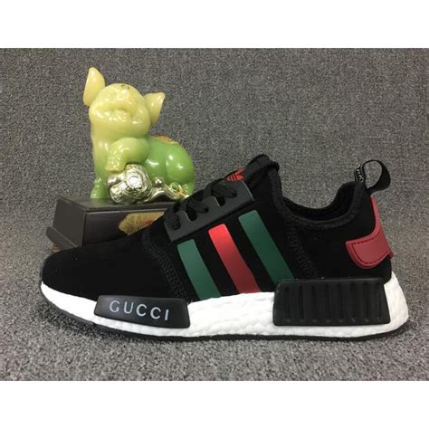 adidas nmd gucci black running shoes|Gucci NMD is it real.